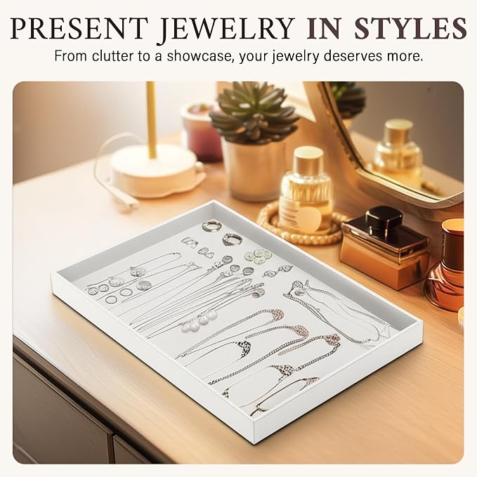 RJ Displays 6 Pack Stackable Jewelry Tray Set, Stackable Plastic Jewelry - Image 2