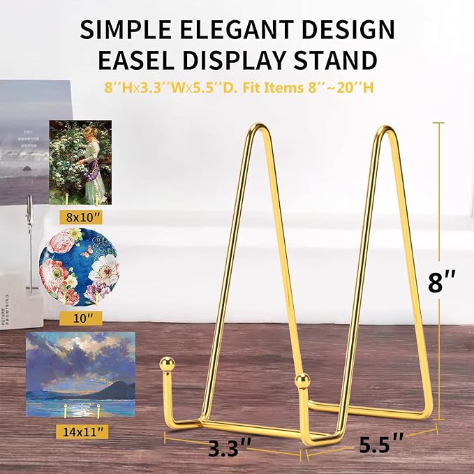 3 Pack 8 Inch Plate Stands for Display, Plate Holder Display Stand, Picture - Image 3