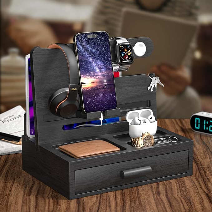 melafa365 Bamboo Nightstand Organizer - Image 2