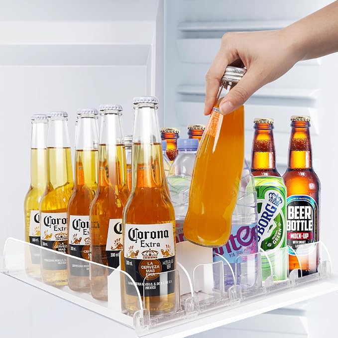 SOLY Drink Organizer for Fridge, Soda Can Dispenser for Refrigerator, Automatic by SOLY