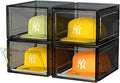 Hat Organizer Box, Stackable Clear Baseball Caps Holder Box Containers by Tidyyourlife