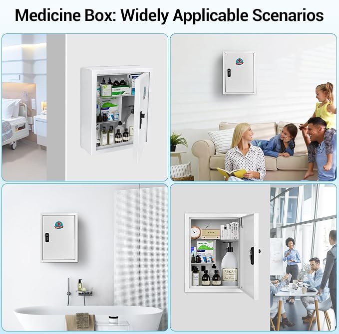 Wall Mounted Metal Medicine Cabinet - Image 9