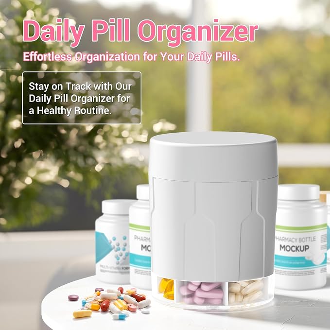 Betife Extra Large Supplement Organizer, Weekly Pill Organizer Bottle, Daily - Image 9