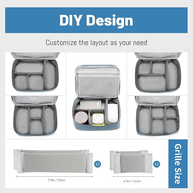 Lanola Electronic Accessories Case, Electronics Travel Organizer, Portable - Image 4