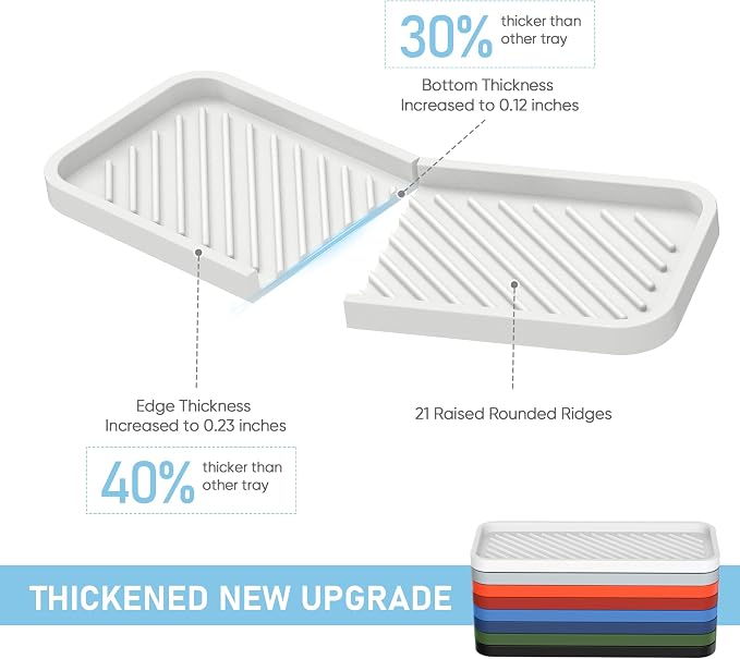 EG-SIPRO Silicone Sponge Holder, Kitchen Sink Organizer Tray, Sponge Caddy - Image 2