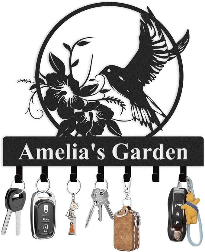 Personalized Key Holder for Wall, Custom Metal Key Holder Wall Mount by Unknown
