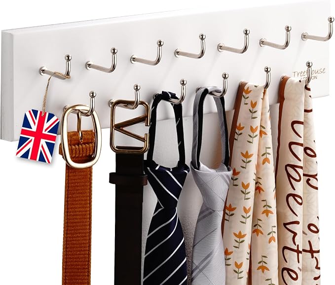 Treehouse Belt Organizer Rack, Holds Over 28 Large Belts, Sturdy Metal & Solid by TreeHouseLondon
