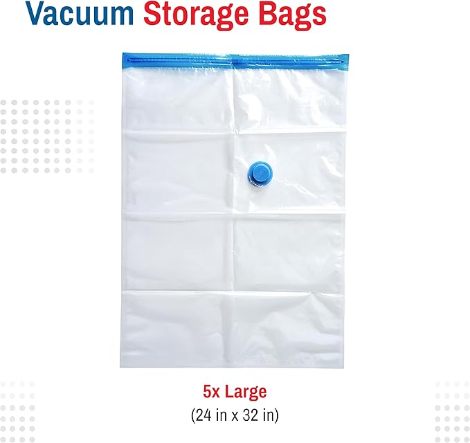 5 Pack Large Vacuum Storage Bags - Image 3