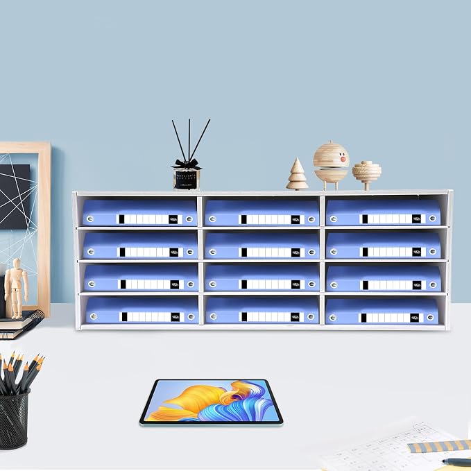 Mail Sorter Organizer, 12 Compartments Mailbox - Image 3
