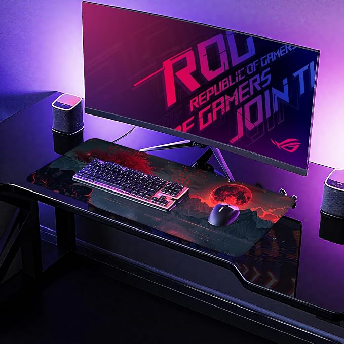 Red Moon Mouse Pad XXL – Large Gaming Desk Mat - Image 8