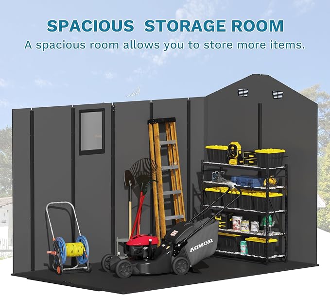 Devoko 6x10 FT Plastic Outdoor Storage Shed - Image 4