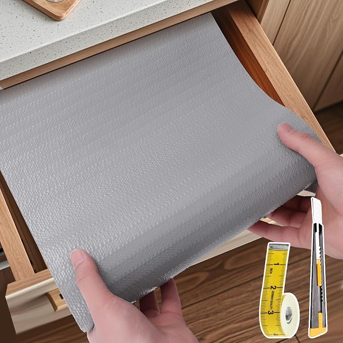 Shelf Liners for Kitchen Cabinets Non Adhesive Drawer Liner 17in x 30FT Pure - Image 8