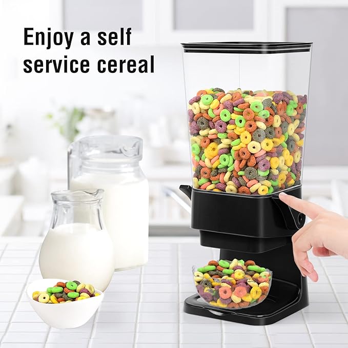 Cereal Dispenser Countertop 2 Pack 5.5 Qt Large Cereal Storage Container Holder - Image 4