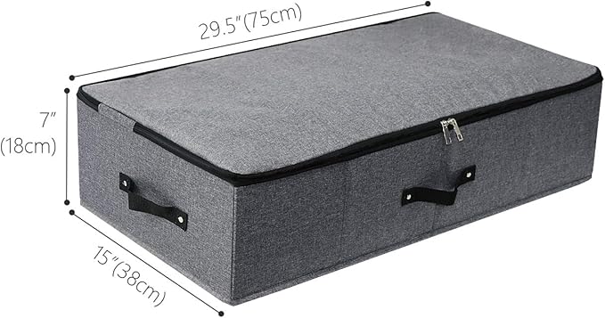 AMJ Large Under Bed Storage Containers, 3 Pack Closet Organizers Bins, Foldable - Image 4