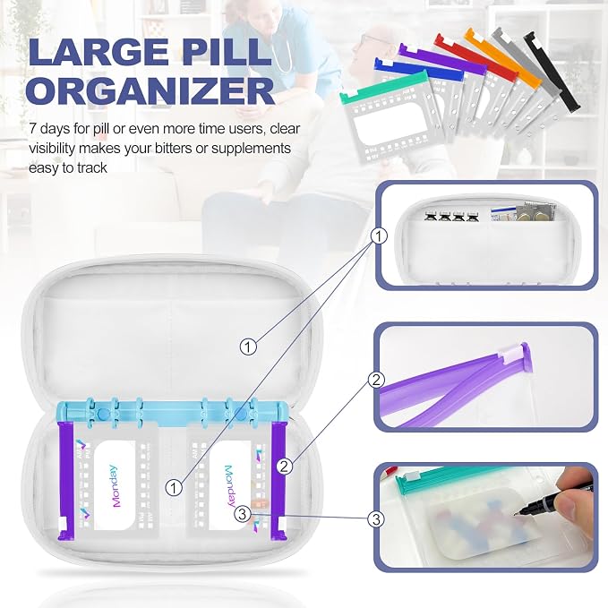 Weekly Pill Organizer 2 Times a Day - Image 2
