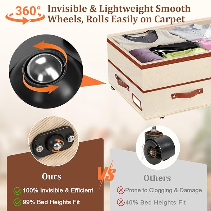 Dolicer 2 Pack Under Bed Storage - Image 4