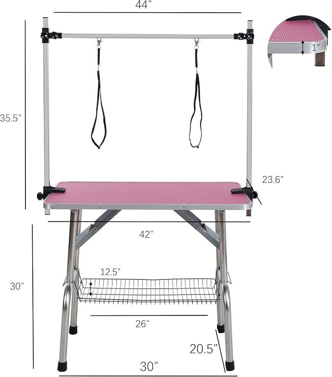 42" Dog Grooming Table Foldable Pet Grooming Tables - Image 2