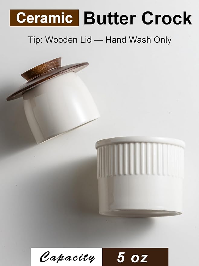 Ceramic Butter Crock, Butter Dish - Image 6