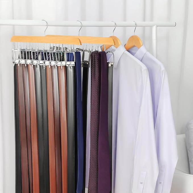 TOPIA HANGER 20 Hooks Belt Tie Hanger Space Saving - Image 6