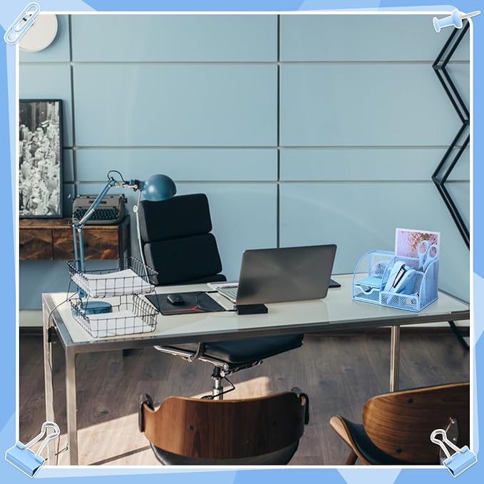 11 in 1 Blue Desk Organizer and Accessories - Image 6