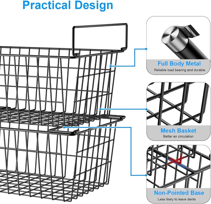 Orgneas Freezer Organizer Bins, Easy Reach From Bottom Freezer Storage Baskets - Image 6