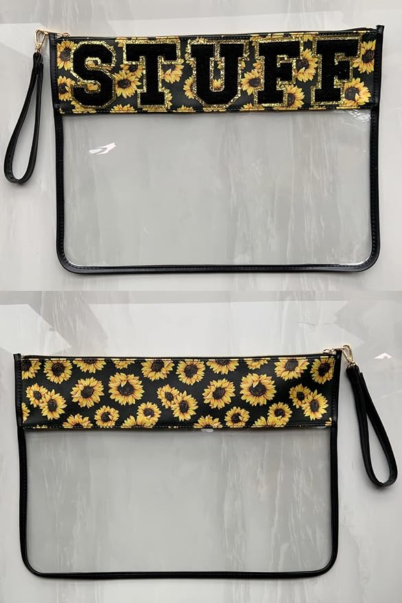 TopTTanBo Chenille Letter Clear Bag Purse Multi-purpose Transparent Waterproof - Image 4