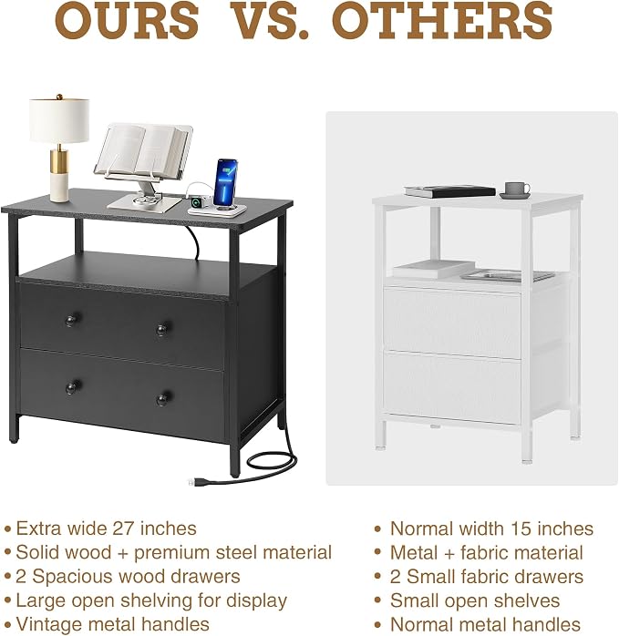 27 inch Wide Night Stand Set 2 - Image 7