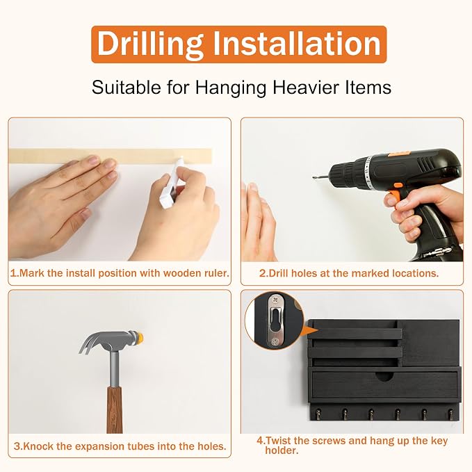 Key and Mail Holder for Wall, Mail Organizer Wall Mount - Image 9
