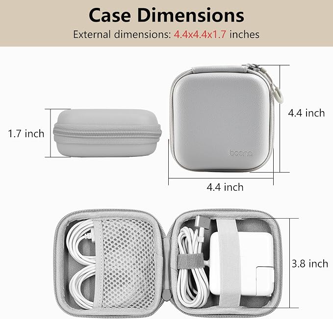 Charger Case for Macbook, Portable Tech Electronic Organizer Bag, Travel - Image 2