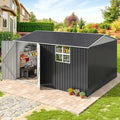 10x12 FT Outdoor Metal Storage Shed by AirWire