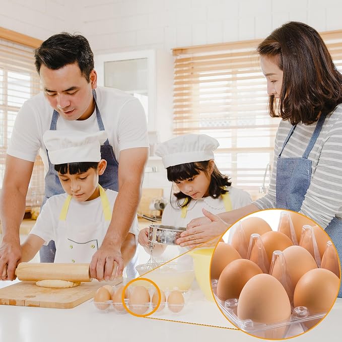 60 Pack Plastic Egg Cartons Cheap Bulk, One Dozen Clear Empty Egg Cartons - Image 7