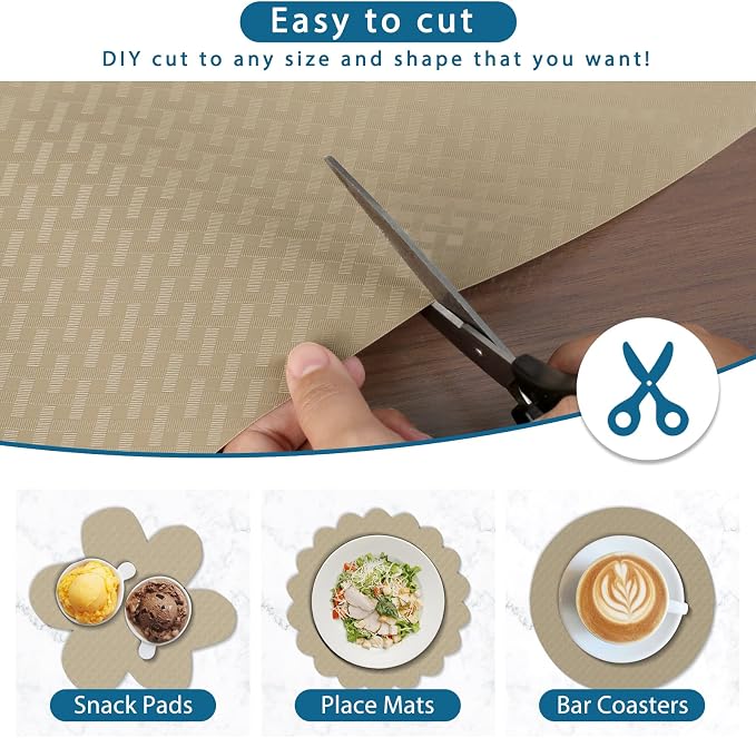 HooTown Kitchen Shelf Liner Drawer Liners, 11.8"W x 78.7"L Non-Adhesive Cabinet - Image 3