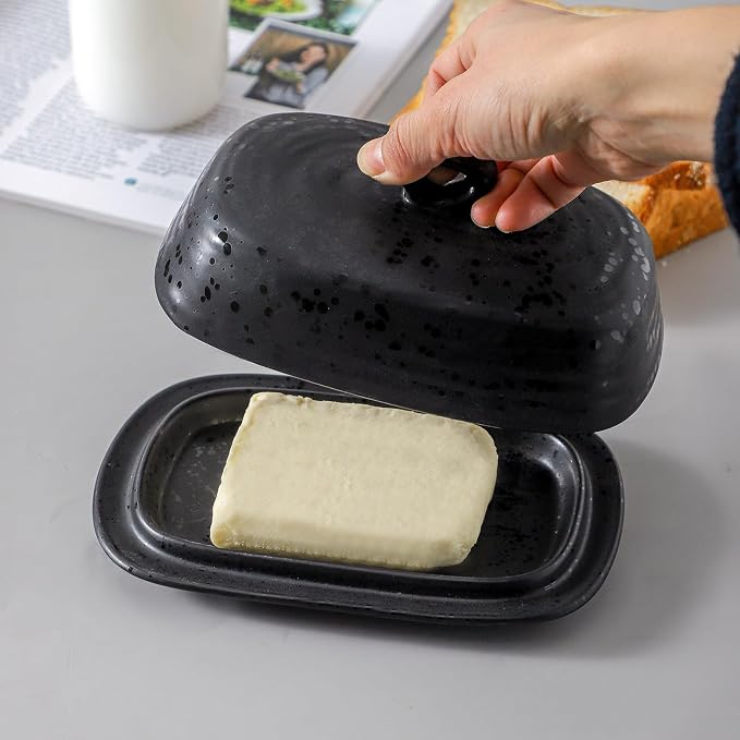 Hasense Porcelain Butter Dish, Large Butter Dish - Image 4