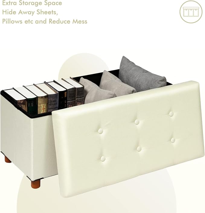 PINPLUS Linen Coffee Table Ottoman - Image 4