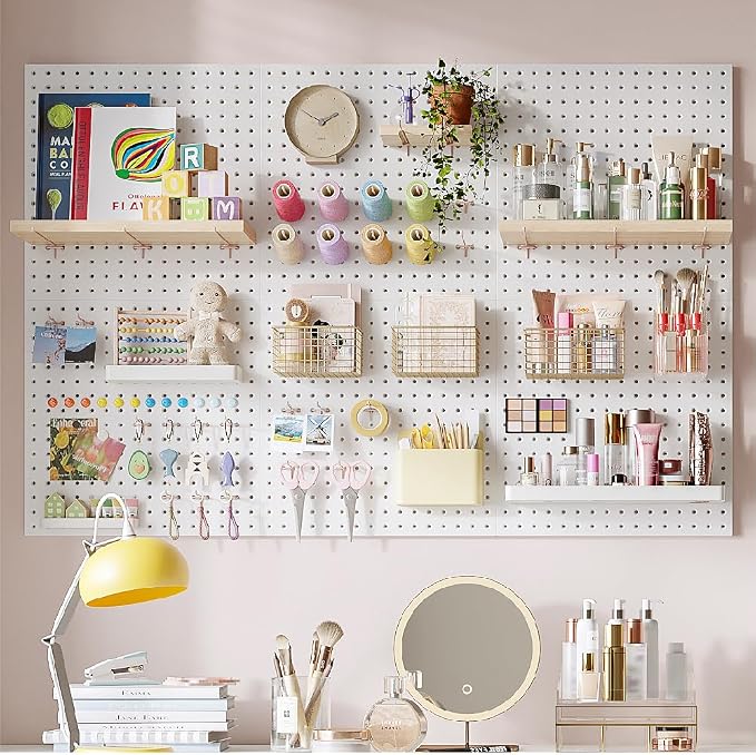 HUHOLE Pegboard Hooks 4 Inch 50PC, Fit 1/4" or 1/8" Pegboard, Ideal Peg Board - Image 4