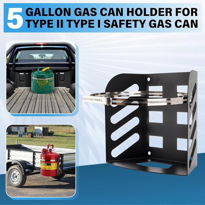 SPARKWHIZ 5 Gallon Gas Can Holder Rack - Image 2