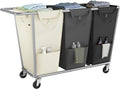SONGMICS Laundry Basket with Wheels, 3-Section Laundry Sorter, 76.6 Gallons by SONGMICSbySONGMICSHOME