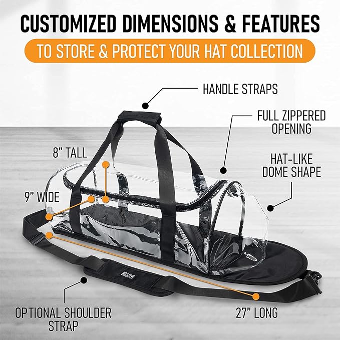 Boxy Concepts Transparent Dome Hat Storage Bag - Image 4
