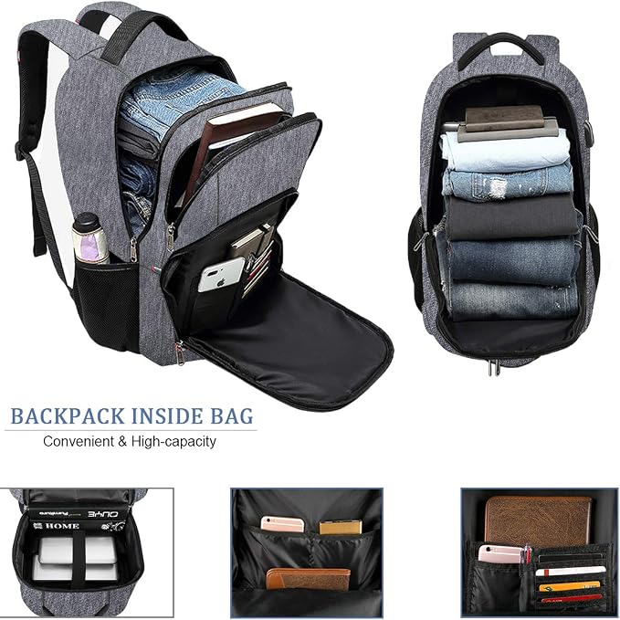 Della Gao Laptop Backpack for Men, Large Anti-Theft Business Travel Backpack - Image 2