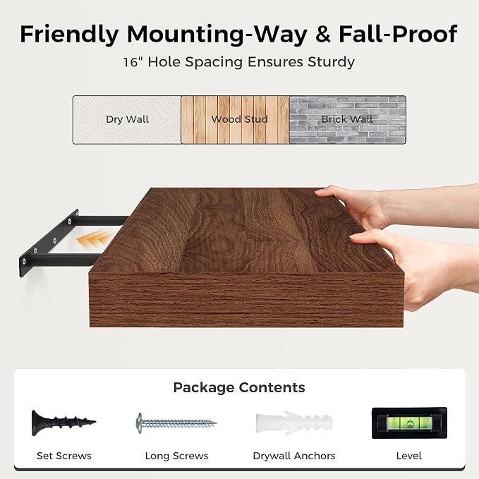 12 Inch Deep Floating Shelves, 24 x 12 Floating Shelf - Image 6