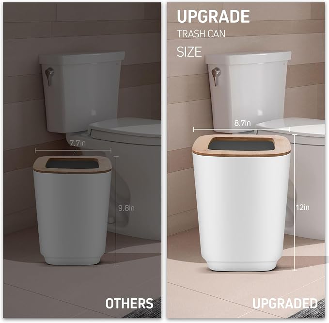 IMAVO Bathroom Accessories Set, 11 Pieces Bathroom Accessory Set, Trash Can - Image 3