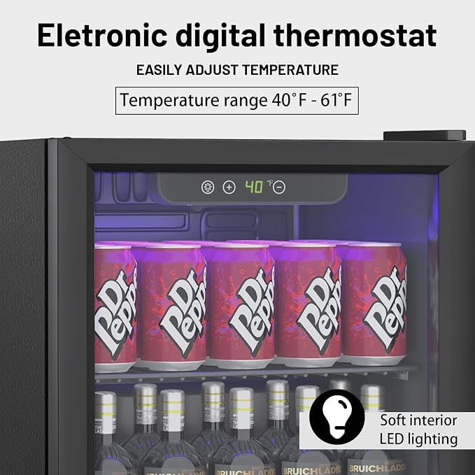 Compact 60 Can/1.3 Cu.Ft Mini Fridge - Image 3