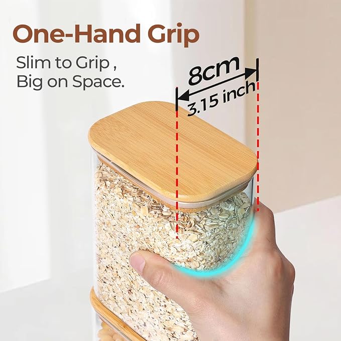 ComSaf 2.2 Qt Rectangle Glass Storage Containers - Image 6