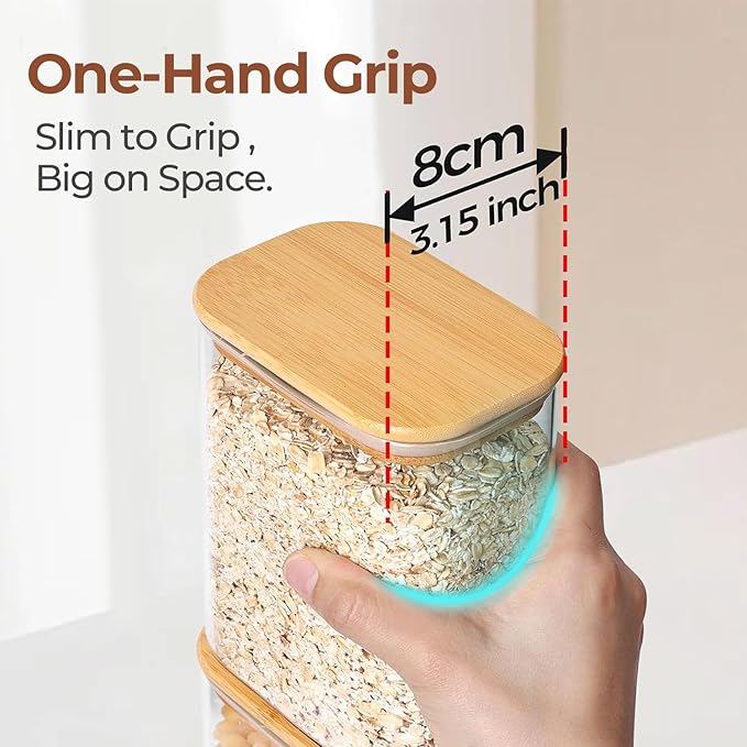 ComSaf 1.2 Qt Rectangle Glass Storage Containers - Image 6