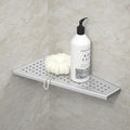 Corner Shower Shelf, Brushed 12" Trapezoid Floating Shelf, 304 Stainless Steel by Bernkot