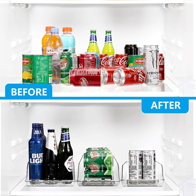 Clear Width Adjustable Soda Can Organizer - Image 6