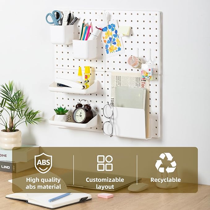 VUSIGN Peg Board Combination Kit, Pegboard Wall Organizer - Image 2
