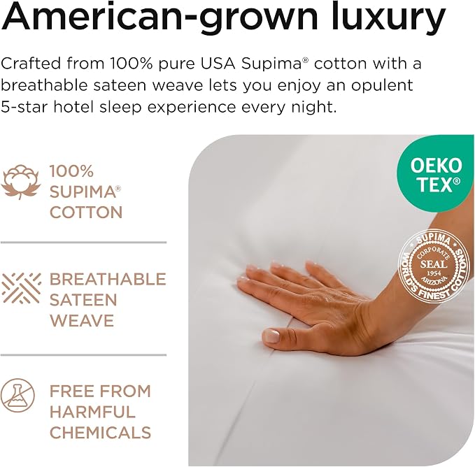 Threadmill Twin XL Sheet Sets | 656 Thread Count Supima Cotton Sheets - Image 3