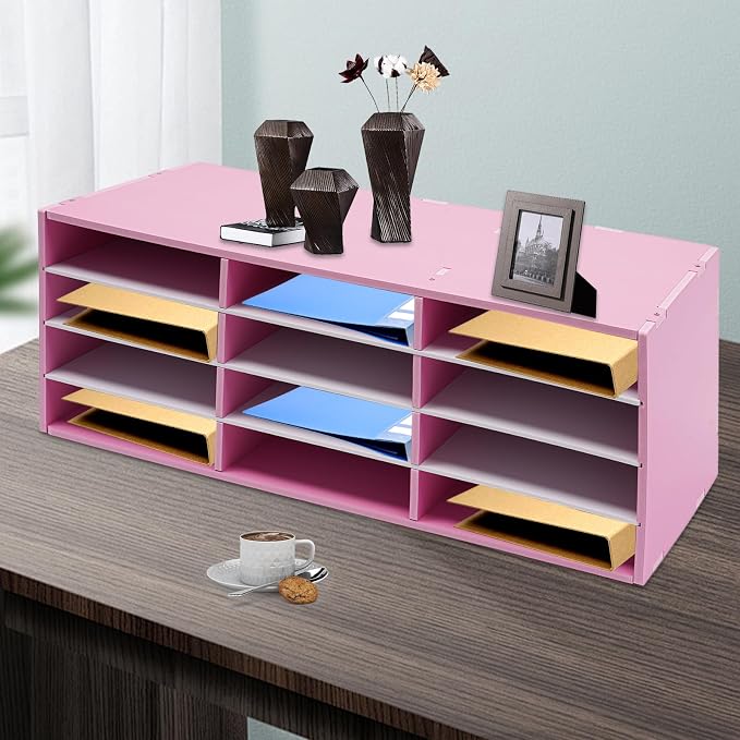 Mail Sorter Organizer, 12 Compartments Mailbox - Image 4