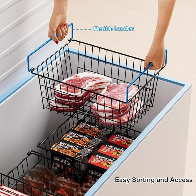 Orgneas Freezer Organizer Bins, Easy Reach From Bottom Freezer Storage Baskets - Image 2